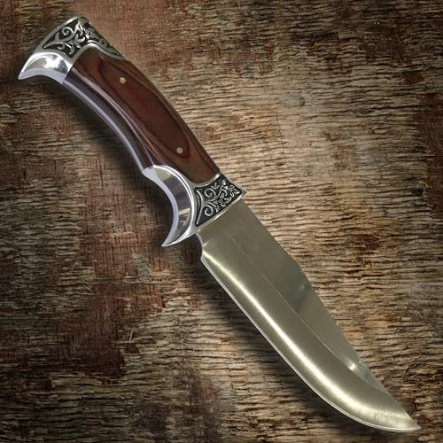 BIGO IMPORTS Faca Tática Esportiva Caça Pesca Selva Campo Fazenda (TAUE G56) Aço Inox 14.5cm Bainha