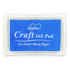 Craft Ink Pad for Rubber Stamps, Paper, Wooden, Fabric, Scrapbooking, Non-Toxic Finger Ink Pads for Kids (Light Blue)