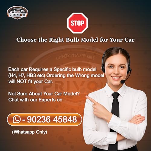 Image of PRIVON 150W H1 LED Bulb for Car (16000LM 6000K White) with External CANBUS Ballast Driver, 2 years Replacement Guarantee (150 W, H1), pack of 2
