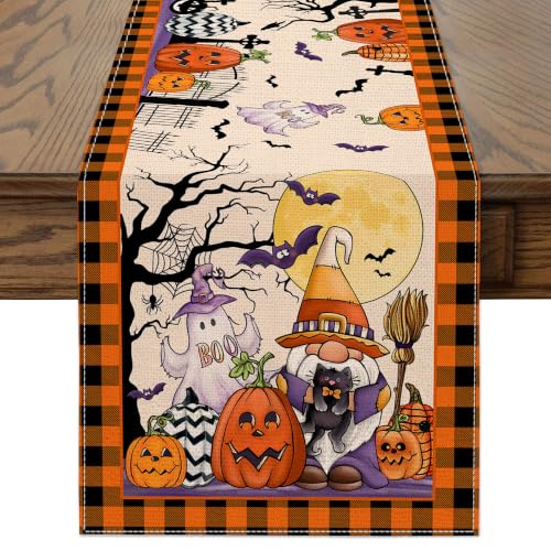 Halloween Table Runner 13x72 inch - Spooky Ghost Boo Pumpkin Decor - image 1