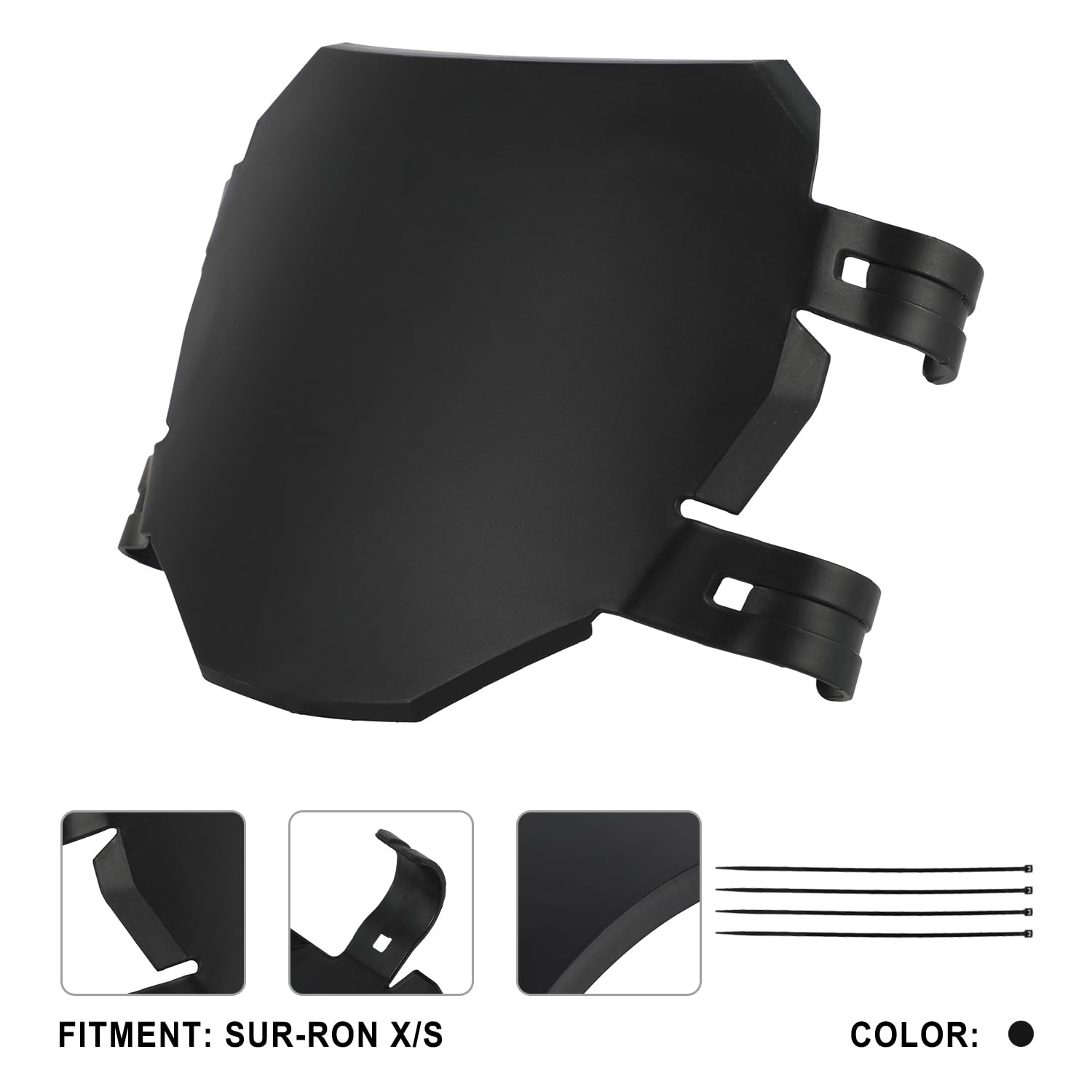 Przednia tablica rejestracyjna motocykla do Surron Light Bee X/L1e czarna | do Surron Light Bee X/L1e do Talaria mx4 sx crf yz yzf, uniwersalna, e-bike, motocross, zastosowanie terenowe, do roweru
