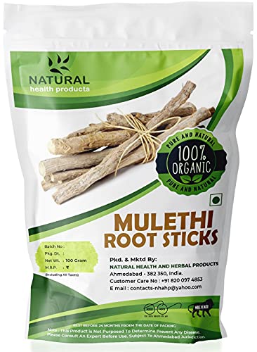 NATURAL HEALTH PRODUCTS Pure Mulethi root Powder For Best for Hair Care, Skin Care, Skin Whitening, Eating, Weight Loss and Immunity Booster- 100 Gm * 2 Pack