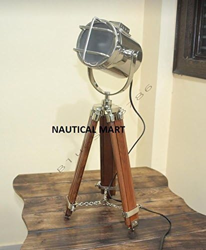 Marine Nautical Tripod Floor LAMP, Nautical Search Light - Vintage Industrial Table LAMP
