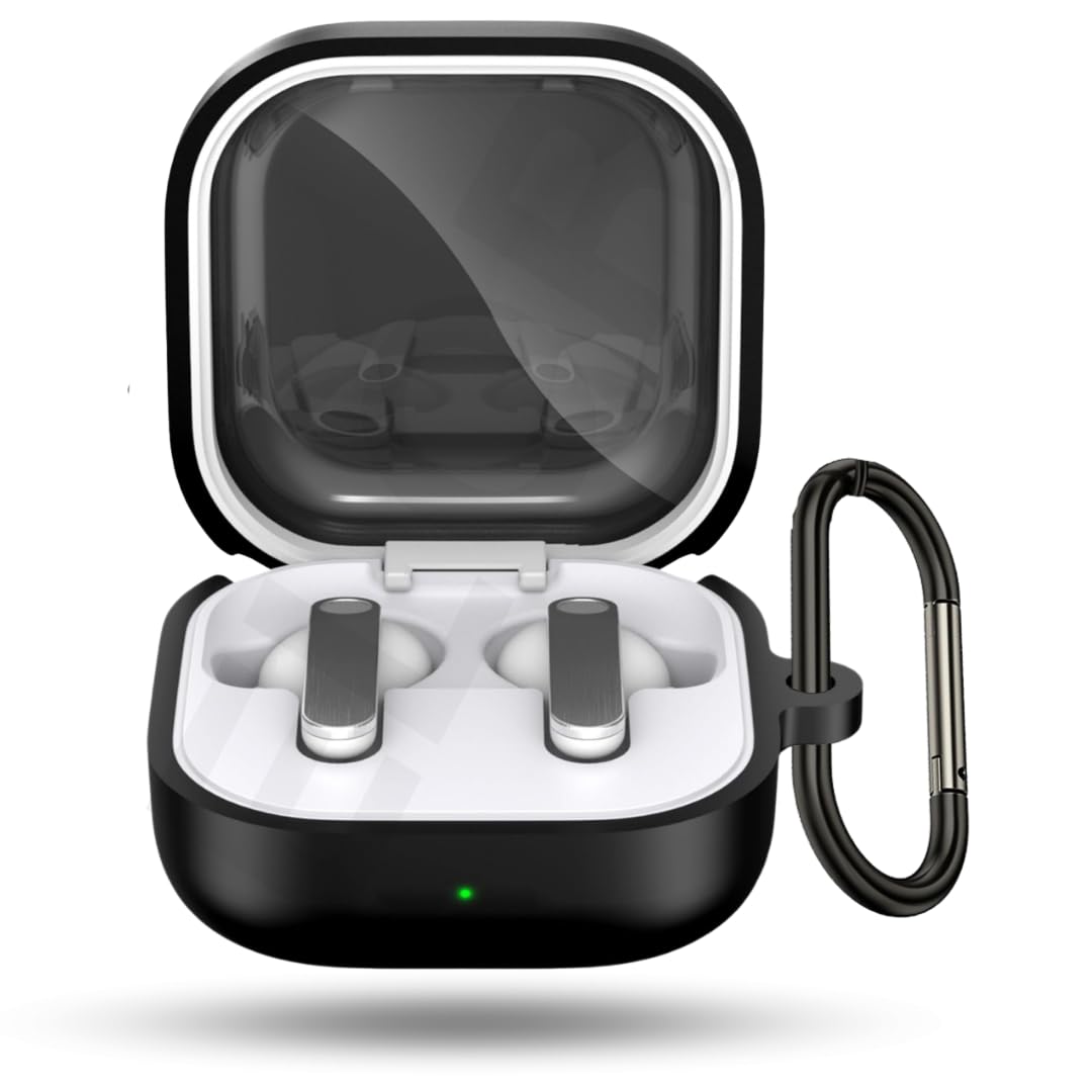 ELOR Premium Silicone Case Cover Compatible with Samsung Galaxy Buds 4 | 4 Pro (Earbuds Not Included) (Carbon Black)-image-23