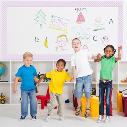 Bordure de tableau d'affichage lavande roulée droite décorative pour école - 8