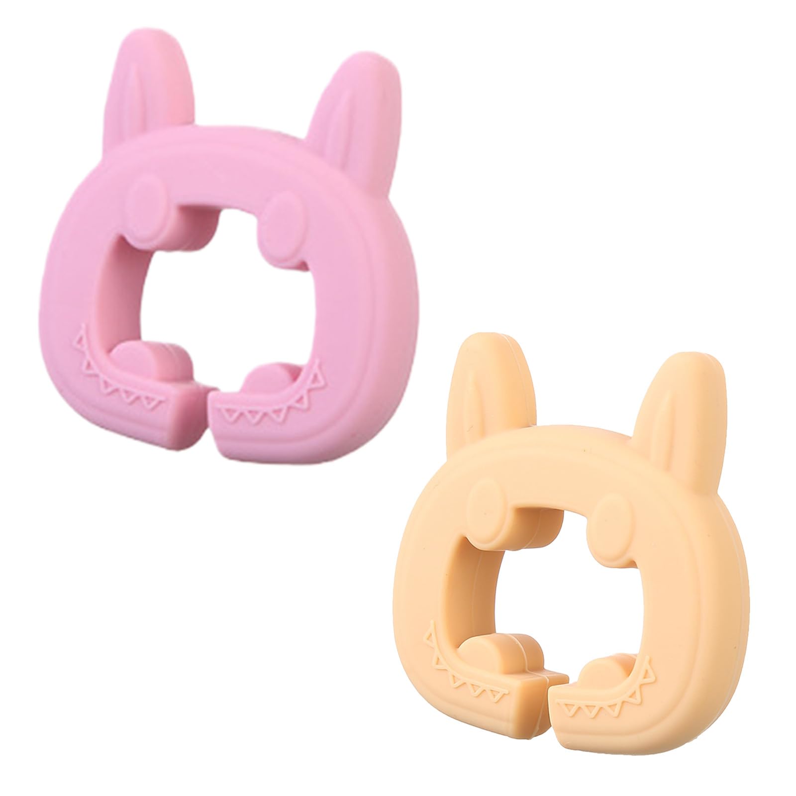 carotoe Puss-Ear Silicone Utensil Holder Nonflammable Spoon Rest Non Skid Clip for Kitchen Pots & Pans Sweet Silicone Spatula Holder Utensil
