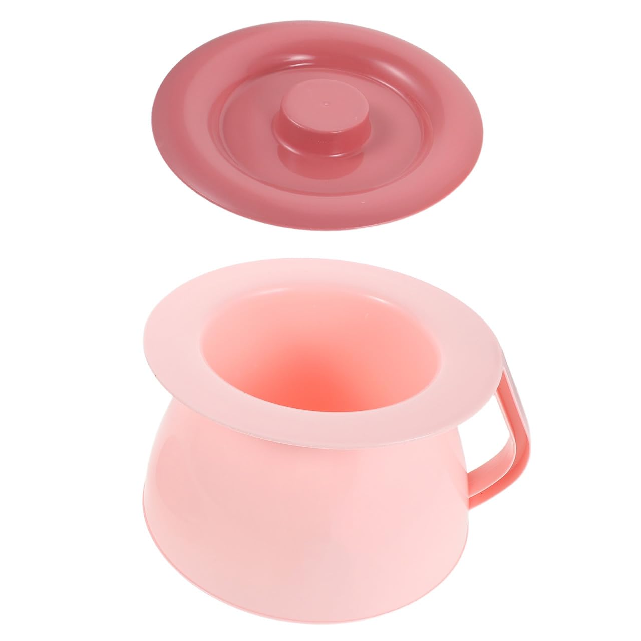 Portable Potty with Lid and Handle, Pink Plastic Travel Toilet Bucket for Potty Training, Family Camping Emergency Urinal, Portable Bedpan