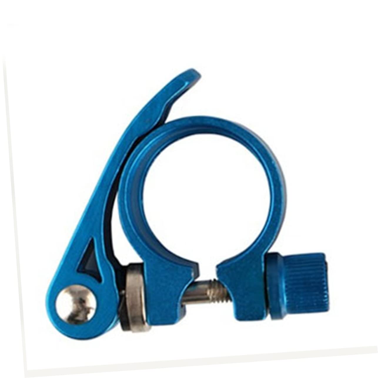 Garneck 4 Pcs Aluminum Road Bike Seatpost Clamp Quick Release Bike Accessory for Tubes Black Yellow Silver Blue