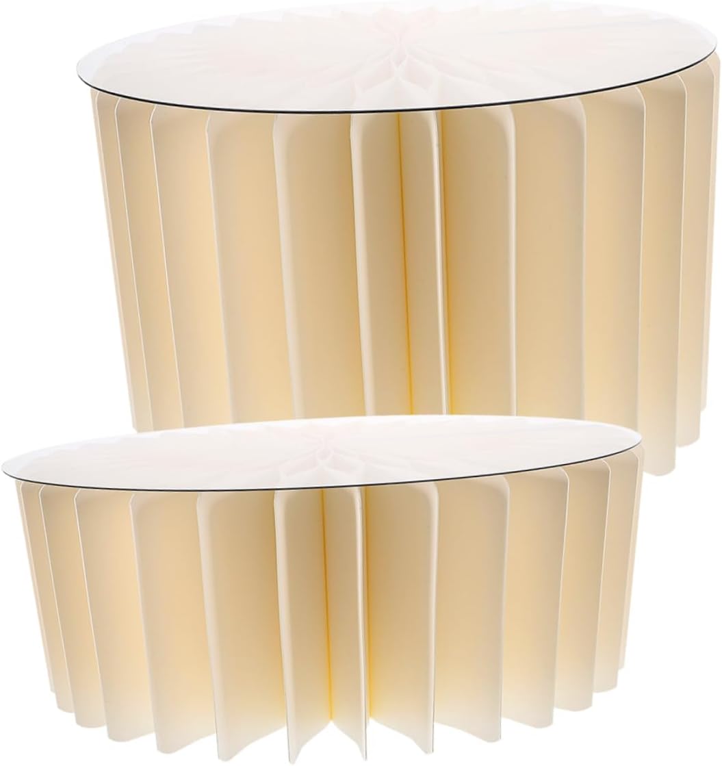 Cylinder Pedestal Stand for Party Decor, Foldable Paper Column Set with 30cm Diameter X 20cm 40cm Height, Reinforced White Cake Display Stands for Wedding and Birthday Table