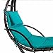 Barton Hanging Chaise Lounger Chair Arc Stand Porch Swing Hammock Chair w/Canopy Umbrella