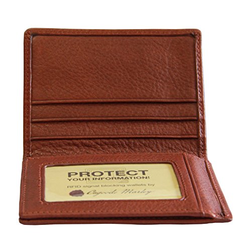 RFID Flipfold Mens Leather Wallet - Brandy3