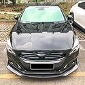 Spulhc Auto-Frontstoßstangen-Lippenspoiler-Splitter für Peugeot 508 2019-2022, Frontschaufel-Bodykit-Spoiler,A-Black