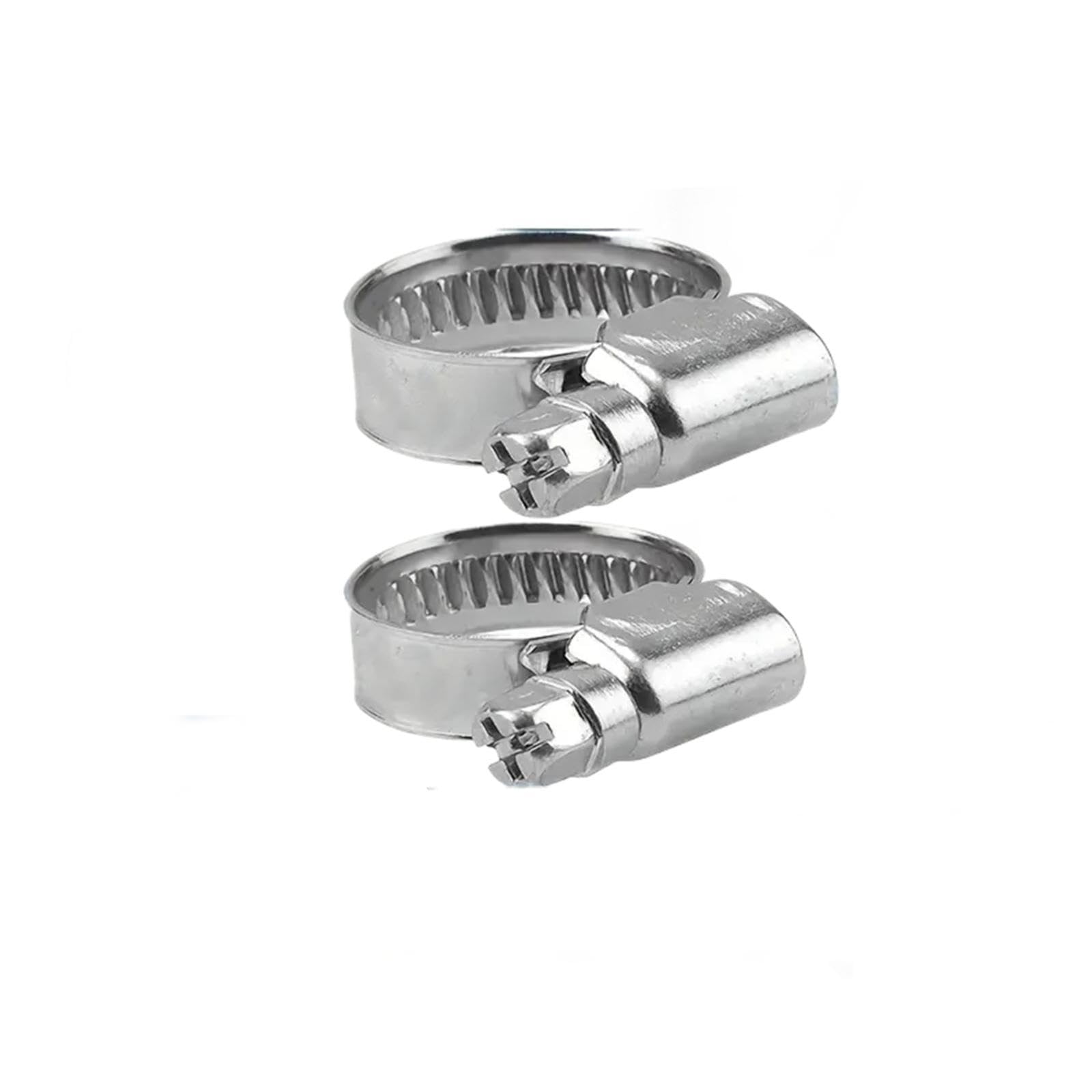 Juego de 10 abrazaderas de manguera de acero inoxidable ajustables de 8-25 mm para manguera de combustible, abrazadera de tornillo sin fin, herramienta fija para tuberías automotrices (10 unidades de