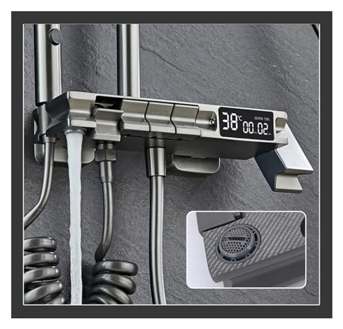 Ensemble de douche intelligente à affichage numérique pour salle de bain moderne - 7