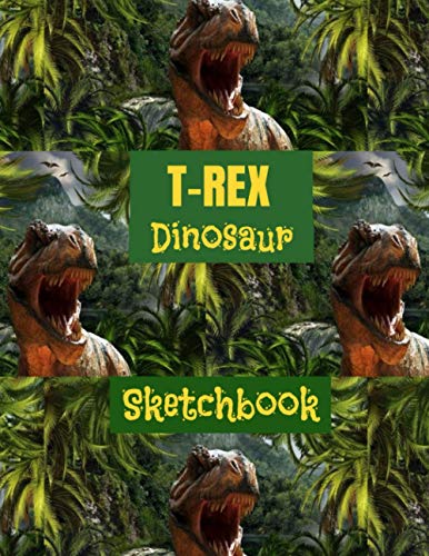 T- REX DINOSAUR SKETCHBOOK: Composition notebook and sketchpad for kids of all ages to be creative. Drawing, sketch, doodle, writing, making notes and ... any boy or girl who loves tyrannosaurus rex. image 2
