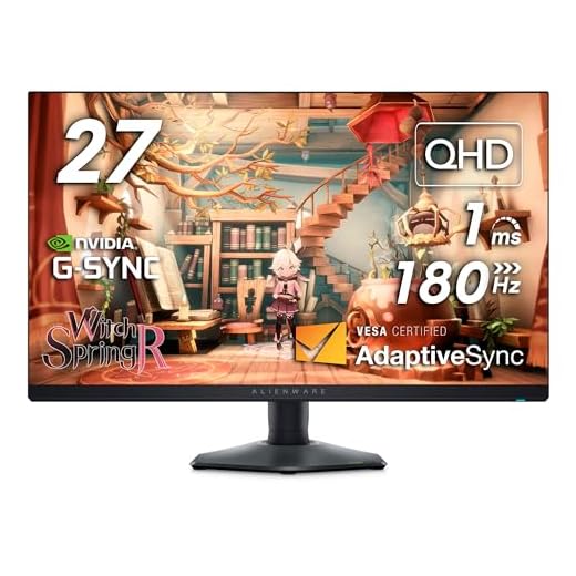 Alienware AW2724DM Gaming Monitor - 27" QHD 180Hz w Overclock, AMD FreeSync Premium Pro, NVIDIA G-SYNC, VESA Display - Black,Black/Silver (Renewed)