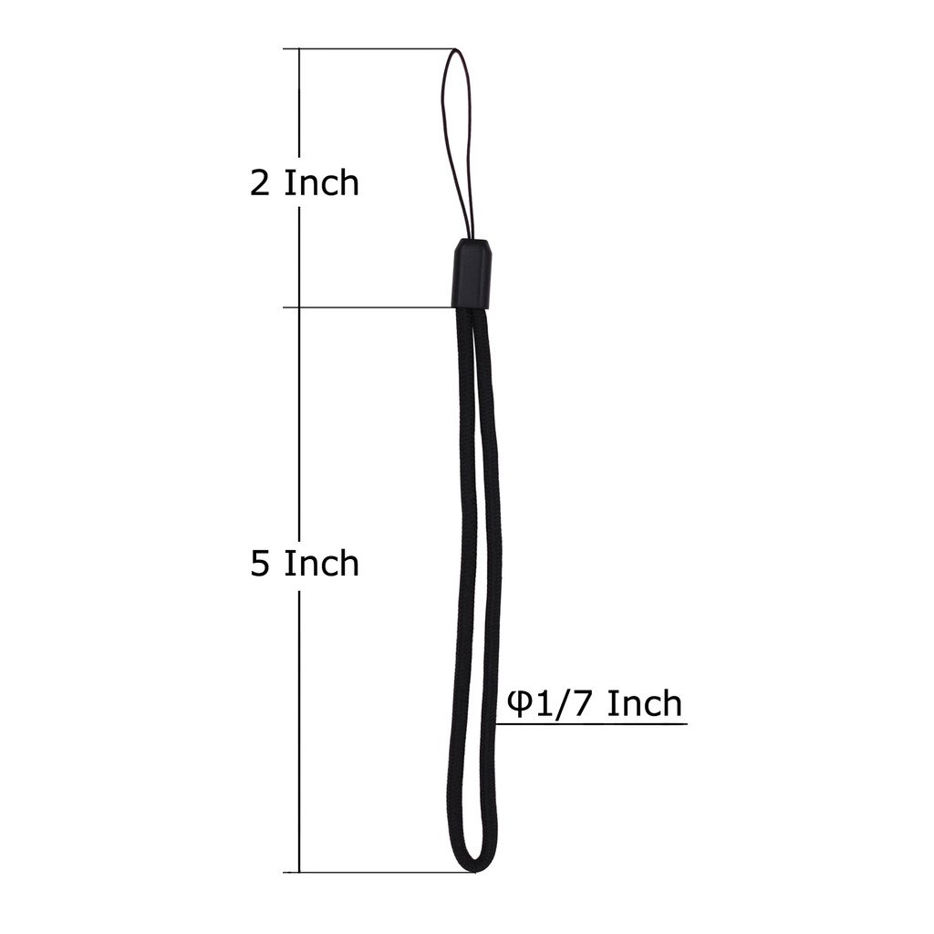XinwaY Hand Wrist Strap Lanyard for USB Flash Drives, Cell phone, Keys, Keychains, Mp4, Mp3 10 Pack (Black)
