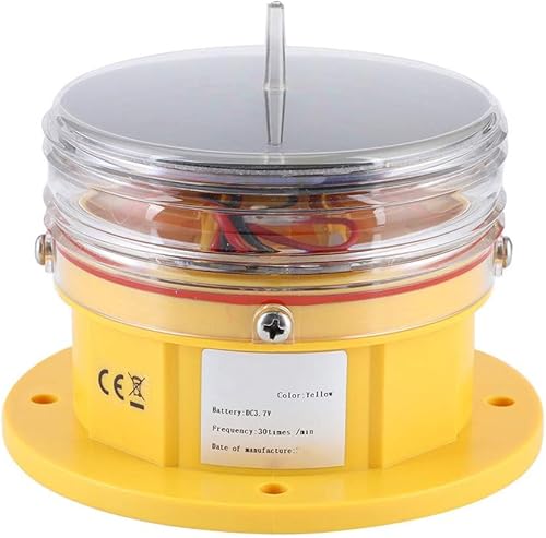 Luz de baliza, luz lateral de energía solar IP68 impermeable LED barco marino muelle barcaza seguridad faro luz intermitente 360  iluminación