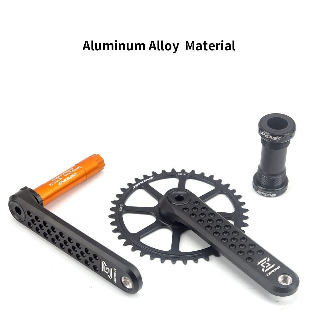 Rower szosowy GXP Hollow zintegrowany zestaw korbowy 24 mm 112 mm 170 mm 40 do 48T pojedyncza tarcza łańcuchowa stop 7075 T6