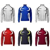 Legea Herren Trainingsjacke Sportanzug Running Laufen Training Sport Giacca Relax Tornado Bogotà Rot-Weiß (XXL)