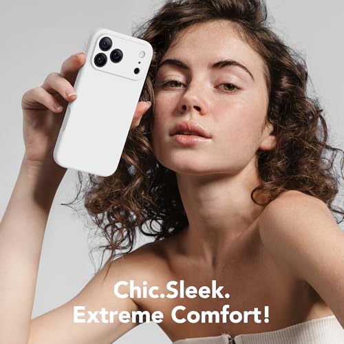 Image of Magnetic for iPhone 17 Pro Max Case, Compatible with MagSafe, [Full Camera Protection][Screen Protector] Silicone Shockproof Protective Phone Case for iPhone 17 Pro Max 6.9 inch, White
