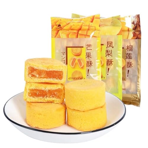 台湾鳳梨酥 298g/袋(約18個入)健康美味?梨酥 芒果酥 榴?酥 パイナップルケーキ 水果?点 送礼佳品 台湾の特産品 フルーツ味のケーキお菓子 即食早餐面包 ??特色?点蛋? 休?点心 ?旧零食小吃 中華伝統的な手つくりお菓子る軽食 中華デザート 即