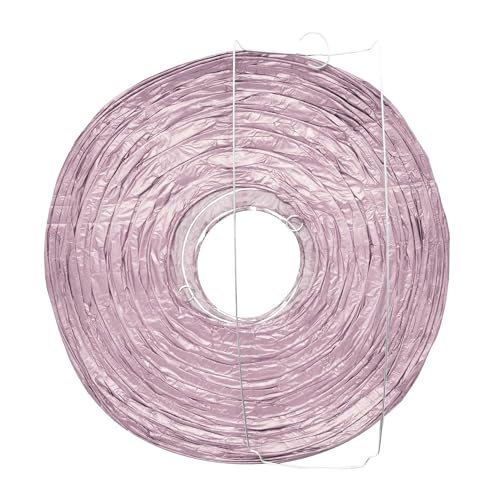 Image of Mudra Crafts 12 Inch Round Chinese Rose Gold Paper Lanterns Hanging Decor | 10 PCs, Reusable, Indoor Outdoor Decorative Lamp Shade, for Ceiling, Wedding, Shower, Party, Festival, Home Decoration