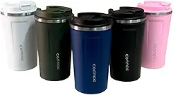 Copo Térmico Cafe Cerveja Com Tampa Aço Inoxidável Anti-vazamento 500ml Cor:Azul Marinho