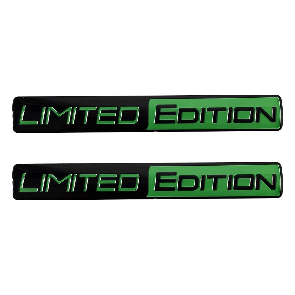 WENINETIES 2PCS Metal 3D Car Body Badges Sticker for Seat Ibiza 6j 6l 6f 6k Mk2 Tuning, Trunk Fender Emblem Decal Accessorie,Emblem Logo Sticker Decoration Sticker,Black-Green