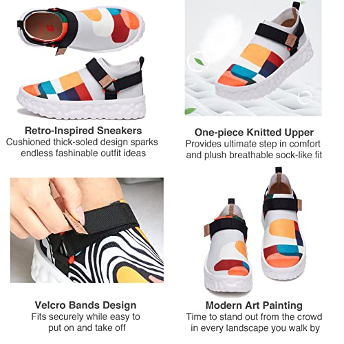 Image of UIN Shoes for Women Slip On Sneakers Comfortable Lightweight Barefoot Travel Art Painted Casual Loafers
