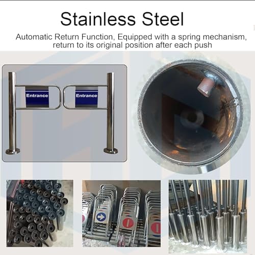 Entrance Swing Gate, Stainless Steel Automatic Swing Gate, upermarket Entrance 1-Way Safety Door, Mall, Retail Store & Commercial Use(150x100cm/59.1x39.4in)