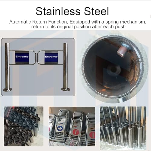Portail battant automatique inox pour supermarché fluide