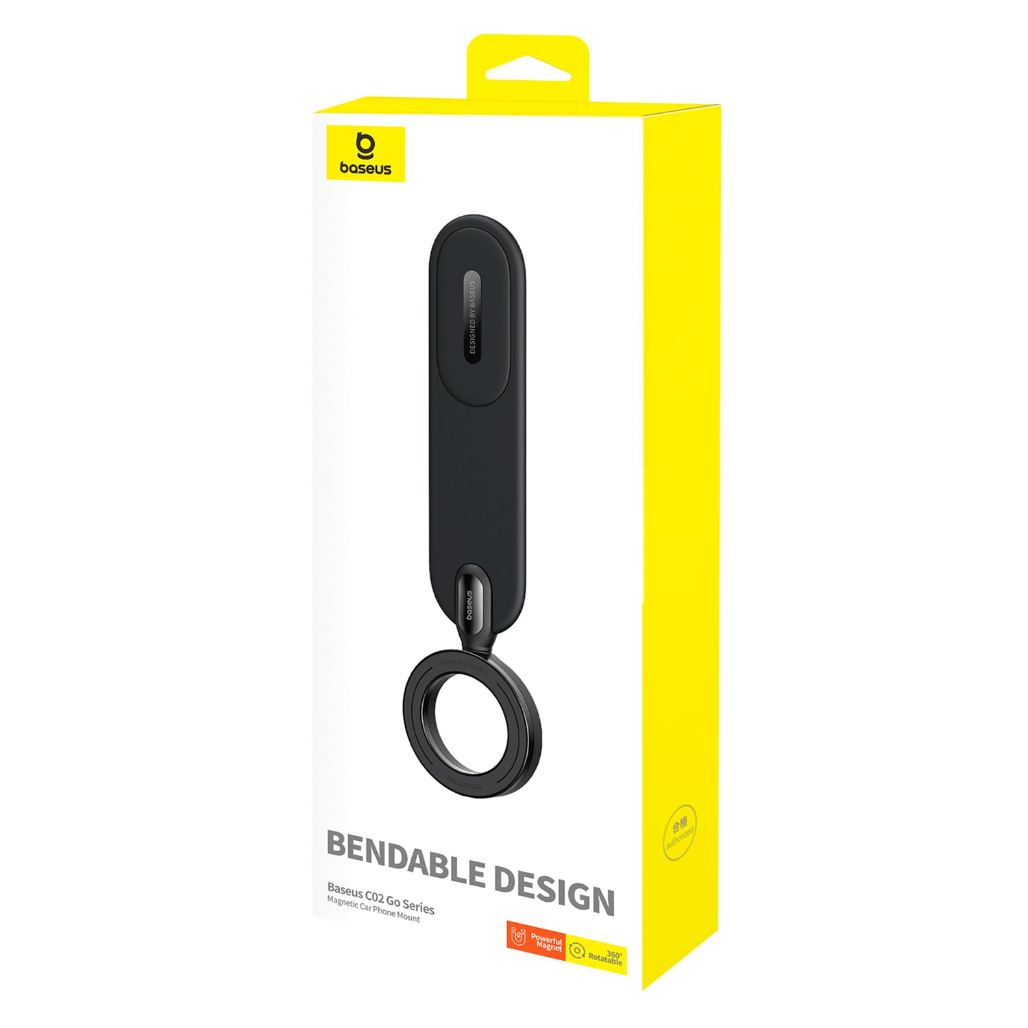 Baseus C02 Magnetic Phone Holder Car Mount (black)