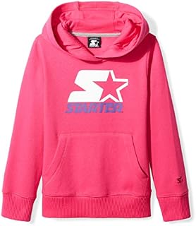 Starter Girls' Pullover Multi-Color Logo Hoodie, Amazon Exclusive, Power Pink, M (7/8)