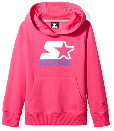 Starter Girls' Pullover Multi-Color Logo Hoodie, Amazon Exclusive, Power Pink, M (7/8)