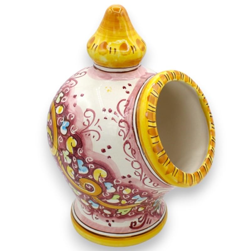 Salière Sicilienne céramique Caltagirone grand format pour cuisine