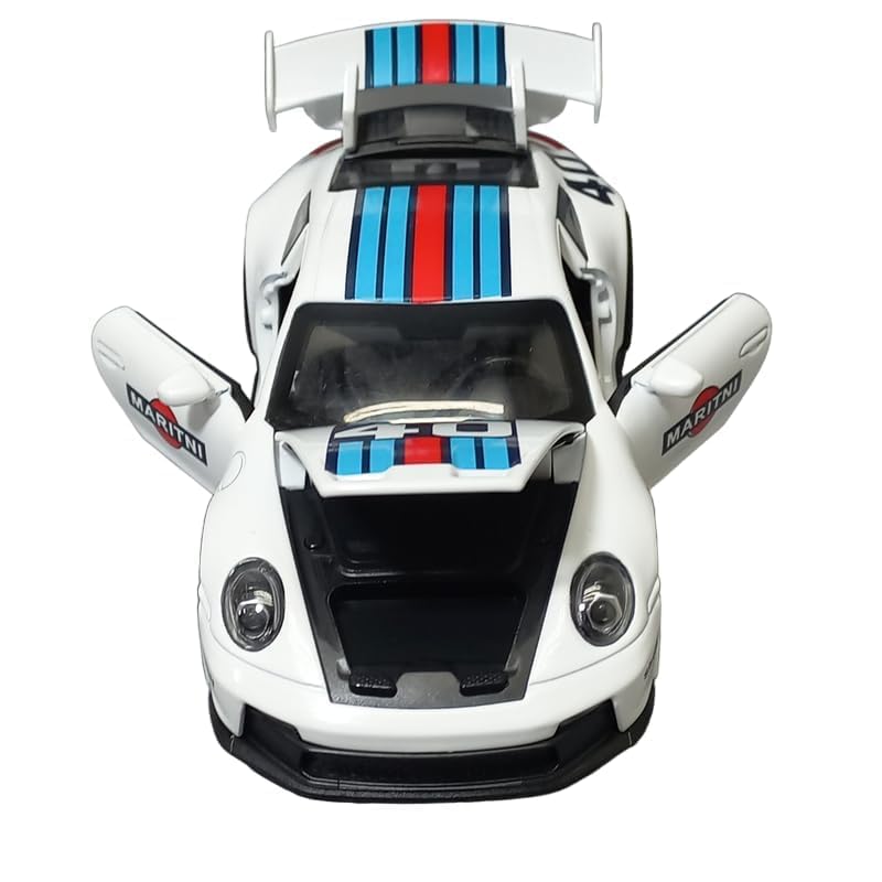 DEOXY 1:32 Scale Metal Martini Alloy Scale Model Car Toy - Simulation Collection Model Toy Car (Martini White) 3