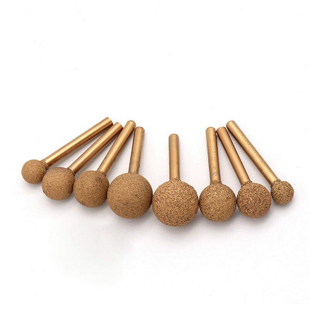 Diamond Coated Ball Rotary Burrs Set Original Sphere Rotary Burr for Jewelry Glass Stone Ceramic Gemstones Lapidary Grinding Rotary Tool Fine Sand 20mm - Image 4