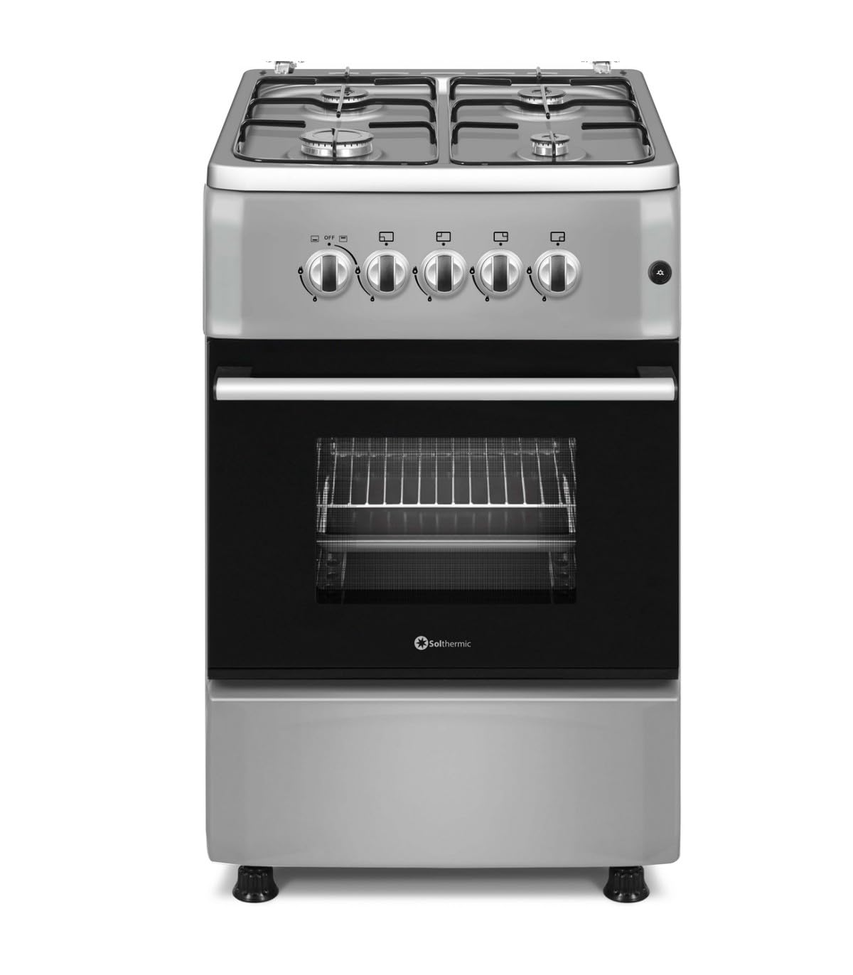 SOLTHERMIC COMBO PACK INOX COCINA GAS F5S40G2I + CAMPANA H60P INOX / 50 cm/gran capacidad de extraccion / **ALTA GAMA