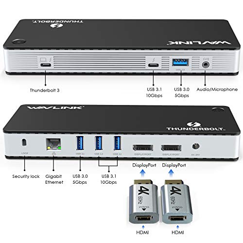 WAVLINK Thunderbolt 3 Dockingstation mit 60 Watt Ladeleistung