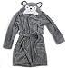 Hooded Fleece Robes for Toddlers Keeps Kids Cozy! Toddler Robe Calms Children! Cute and Warm Kids' Robe for Boys and Girls (Gray Wolf)