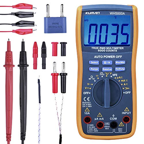KINCREA 5000a-9 Digital, True RMS 6000 Counts Multimeters, Grey