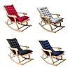 Almohadillas suaves para silla mecedora, cojines de asiento acolchados gruesos antideslizantes con lazos para muebles de interior y exterior (silla no incluida) #2