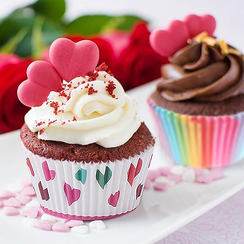 Miniatura 4 de Jurcicat 600 Piezas Moldes De Papel Para Magdalenas Y Cupcakes - 6 Tipos De Patrones Combinados - Mini Tazas Para Hornear Muffins - Para Fiestas De Cumpleaños, Bodas Y Postres