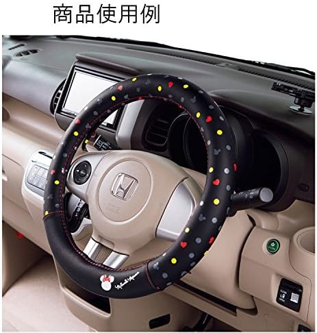 Amazon Bonform ディズニーミニーマウス 車ハンドルカバー サイズs ミニードット ブラック Alfa ステアリング ハンドル 車 バイク
