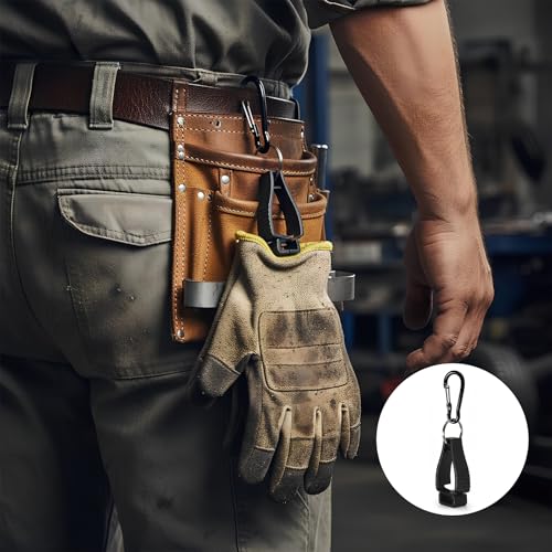 Handschuhe Halter Handschuh Clips Halter 4 Stück Grabber Halter für Arbeitshandschuh Tarp Clip mit Karabinerhaken Multifunktionaler Anti-Verlust-Handschuhclip Leichter Praktischer Handschuh Klemme