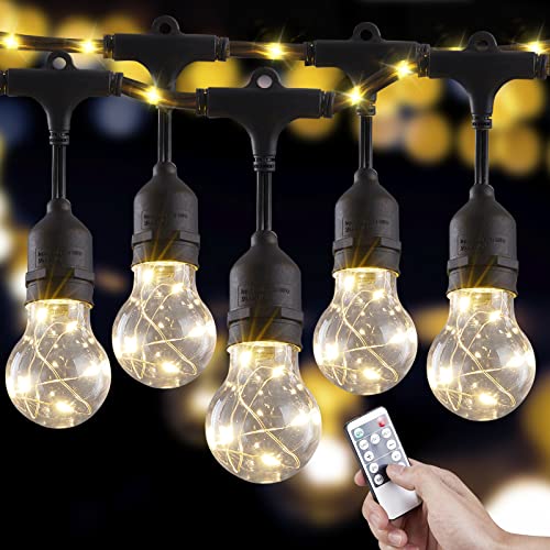 GLSbuld 48FT Outdoor String Lights with Twinkle Stand, LED Colorful Bulbs Patio Lights with Remote, Warm White String Lights for Outside, Decorative Patio Lights Outdoor Waterproof for Balcony Party GLSbuld 48FT Outdoor String Lights with Twinkle Stand, LED Colorful Bulbs Patio Lights with Remote, Warm White String Lights for Outside, Decorative Patio Lights Outdoor Waterproof for Balcony Party