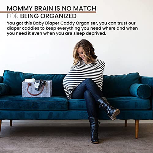 Image of BAYBEE Stylish & Modern Diaper Bag for Mothers for Travel | Large Capacity Storage Diaper Bag | Strong & Sturdy Baby Organizer Storage | Portable & Travel Friendly Diapers Caddy Organizer (Grey)