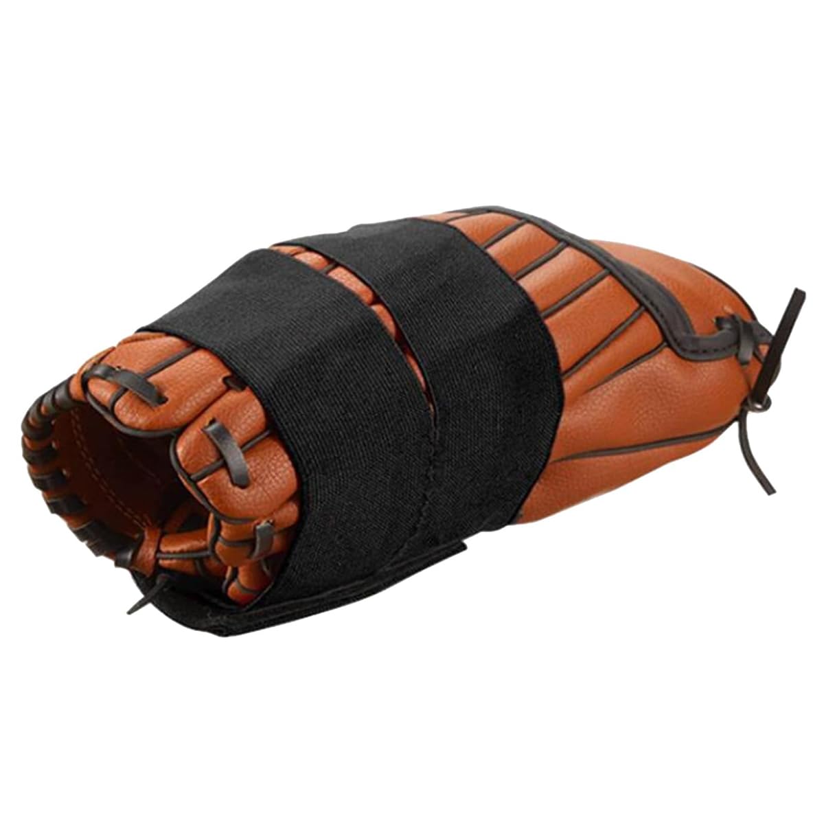 Sarini Lot de 2 Sangles élastiques réglables pour Gants de Baseball, Trou Ouvert, Accessoires pour Gants de Softball, Sangles élastiques pour Gants de Baseball, 36 x 10 cm, Noir
