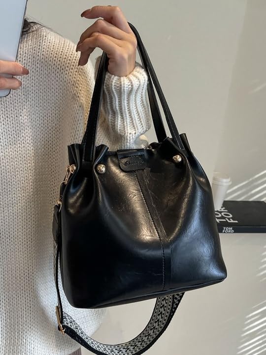 Image of Hobo Bags for Women Crossbody Purses and Handbags Bucket Purse Faux Leather with Detachable Long Strap